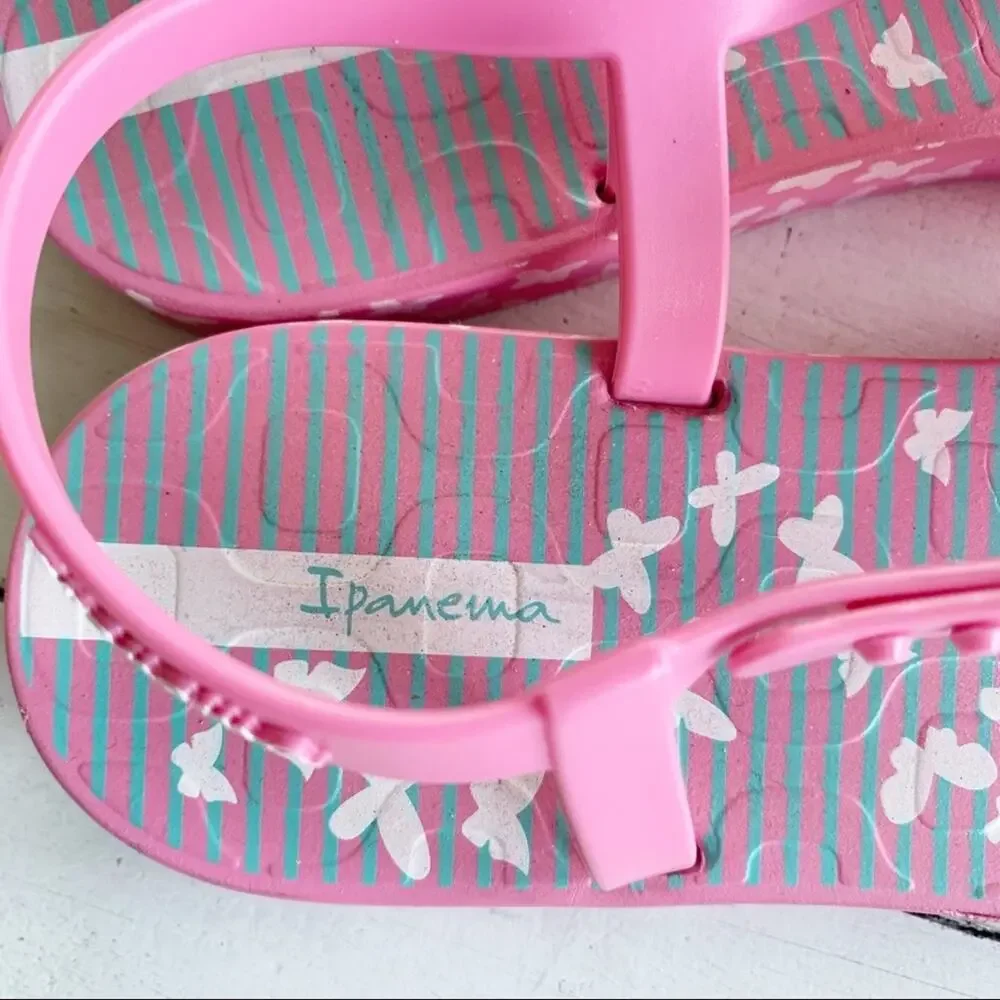 Ipanema Pink Butterfly Jelly Sandals Girls 3